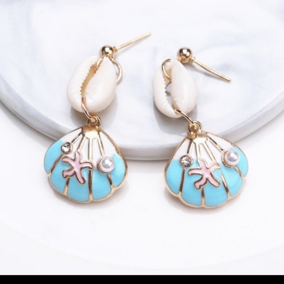 Fashion Jewelry Jewelry - 🛍🛍Turquoise Ocean Shell Earrings